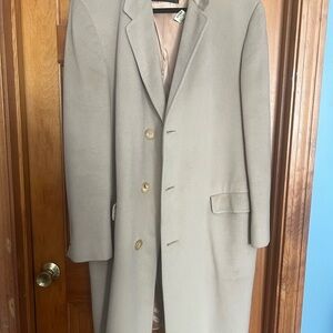 Men's Beige Overcoat 100 cashmere